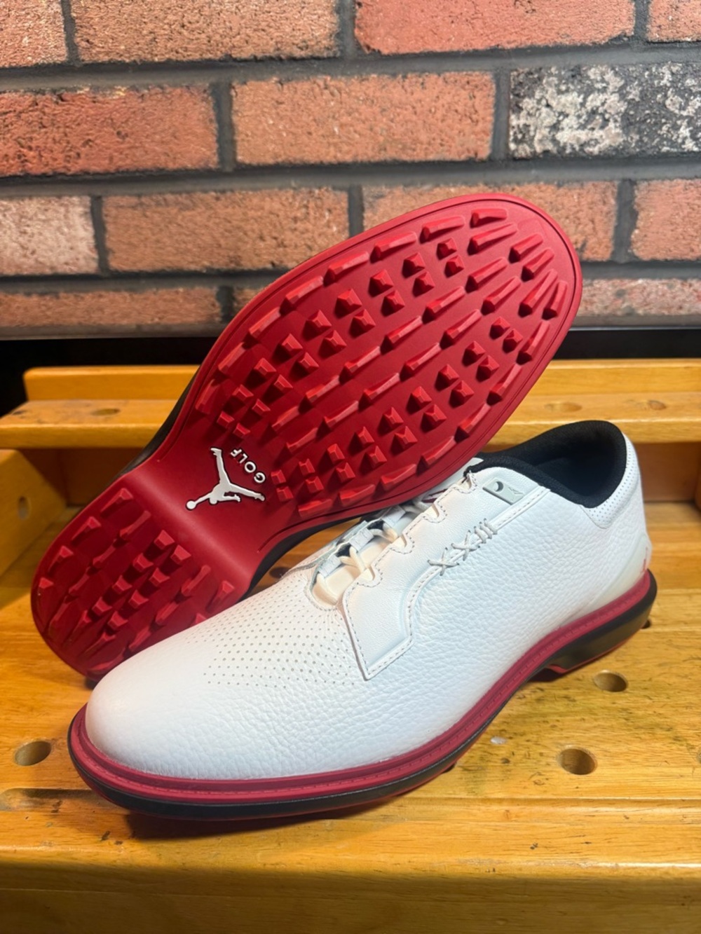 Air Jordan ADG 5 Golf Shoes White Varsity Red FQ6642-103 Mens Size 13